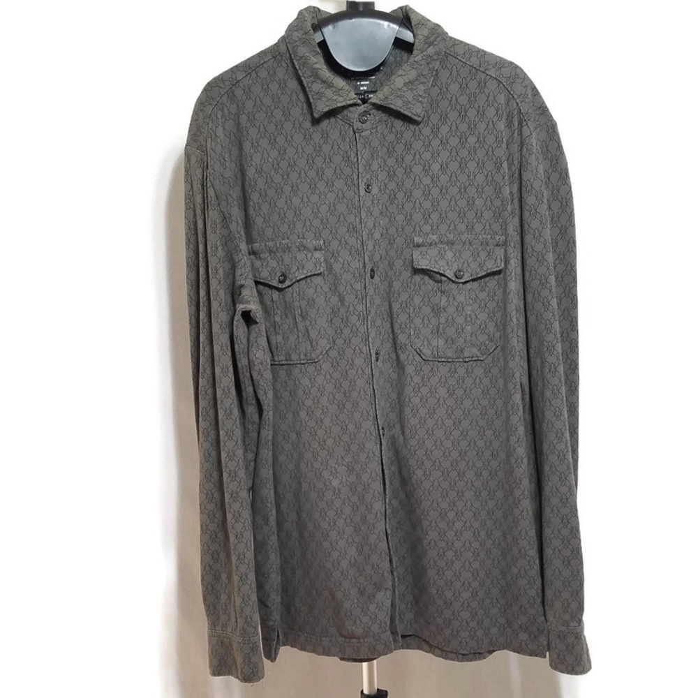 Structure Gray Casual Mens Shirt Medium